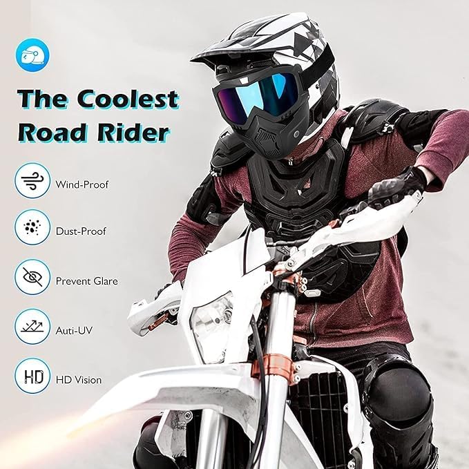 Bike Face Mask Goggles Stylish Design