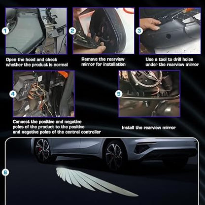 Angel Wings LED Light For Cars