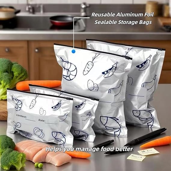 Reusable Aluminum Foil Storage Bags