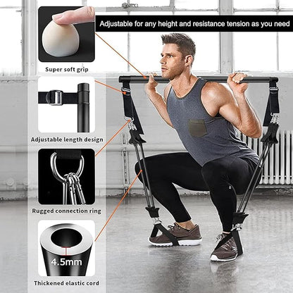 Pilates Bar Kit with 4 Resistance Bands