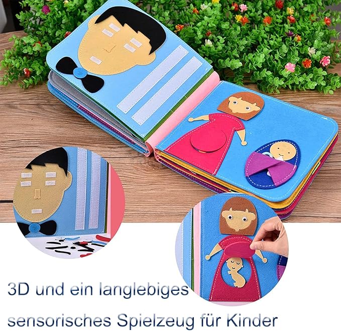 3D Busy Book Felt Board for Toddlers 1