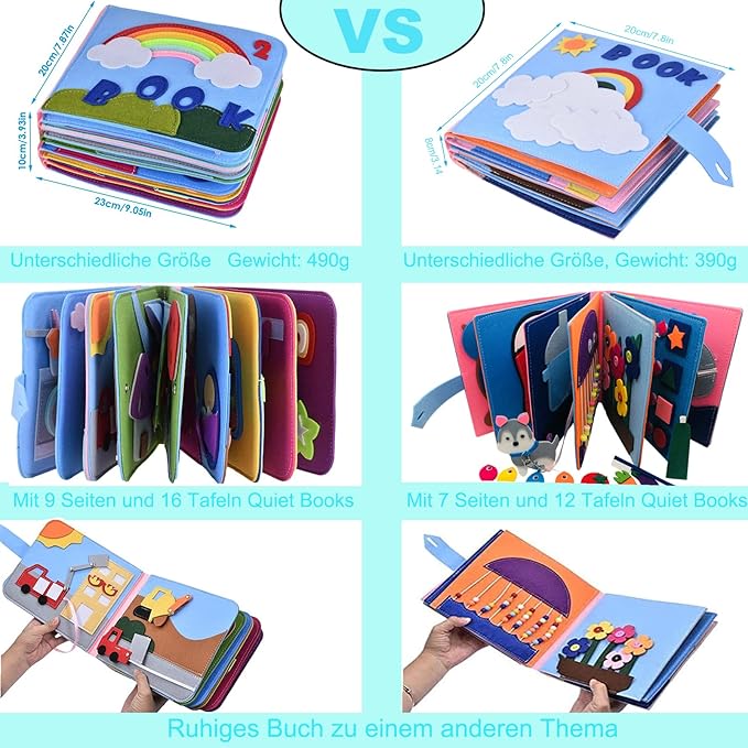 3D Busy Book Felt Board for Toddlers 1