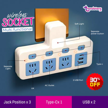 Multi functional wireless socket