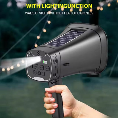 Solar-Powered Megaphone Speaker
