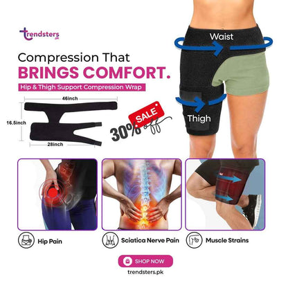 Hip & Thigh Support Compression Wrap