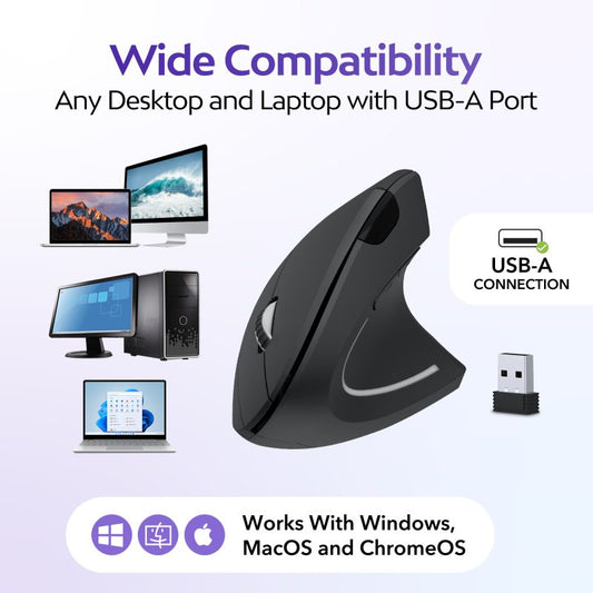 Ergonomic Wireless Vertical Mouse