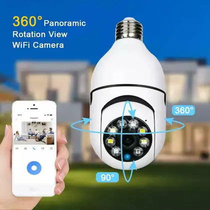 Wireless Wifi Bulb Security Camera