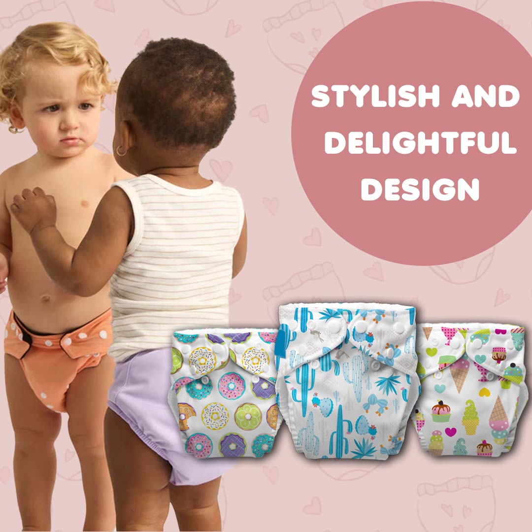 Kids' Free Size Reusable  Diaper + Insert (0-36 months)